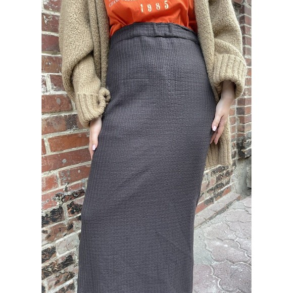 Rundholz Women’s Wool Blend Brown Maxi Pencil Skirt Lagenlook Style Size L-XL - Picture 2 of 11